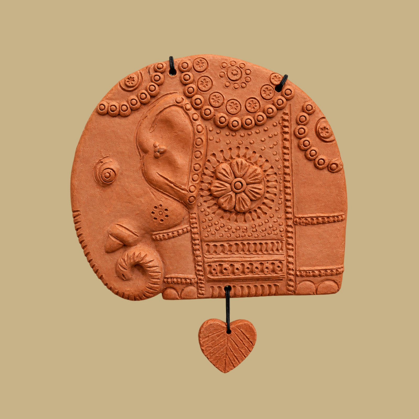 Terracotta WallPlate Elephant
