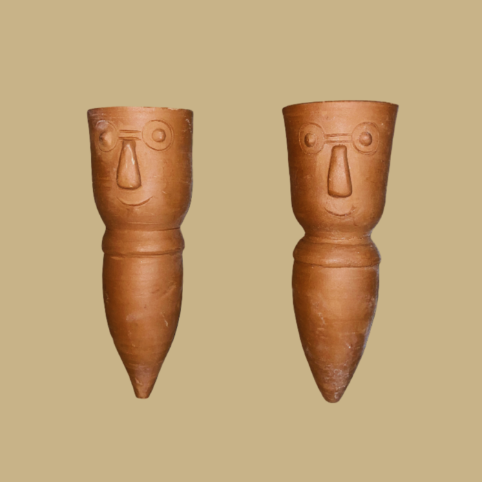 “Self-watering terracotta face pots – eco-friendly handmade planters for home and garden decor”