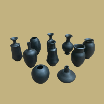 Black Mini pots Set of 10