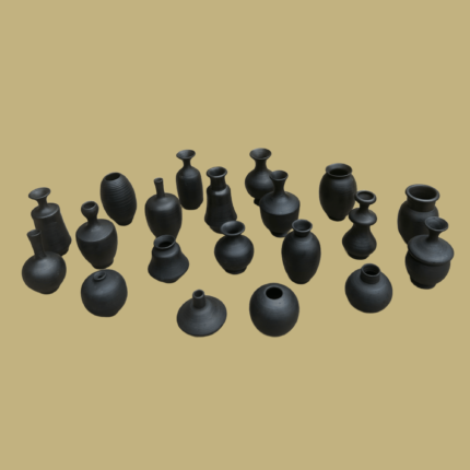 Mini Black pots set of 20