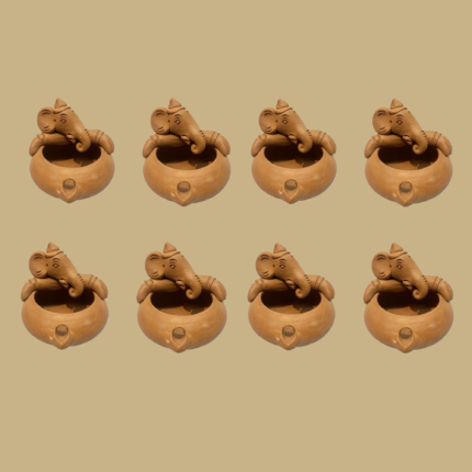 Ganesh diya set of 8