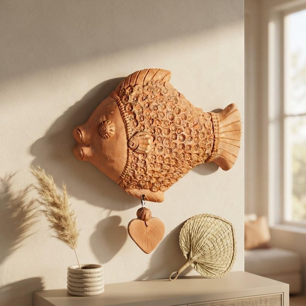 Terracotta Fish wallplate