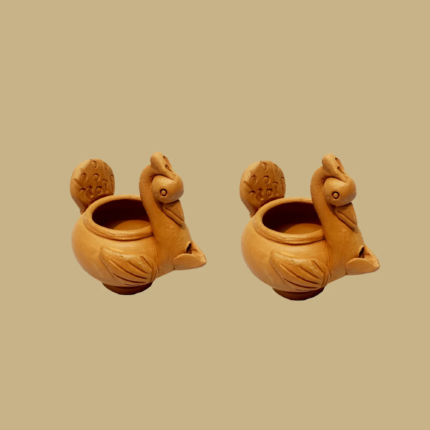 Peacock Diya set of 2
