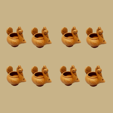 Peacock Diya set of 8