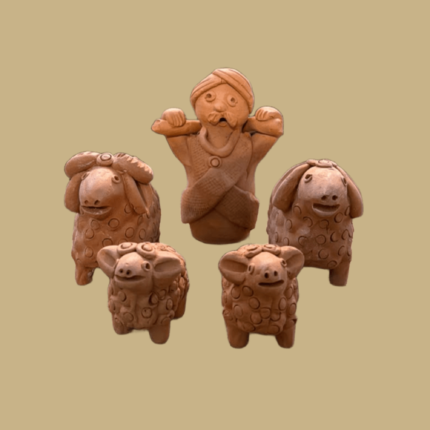 Terracotta Sheep Family set of 5