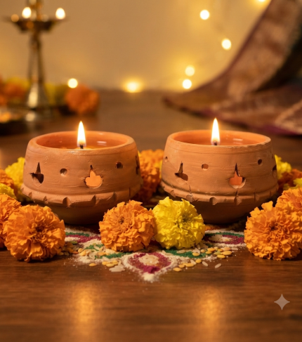 Terracotta Tealight Holder
