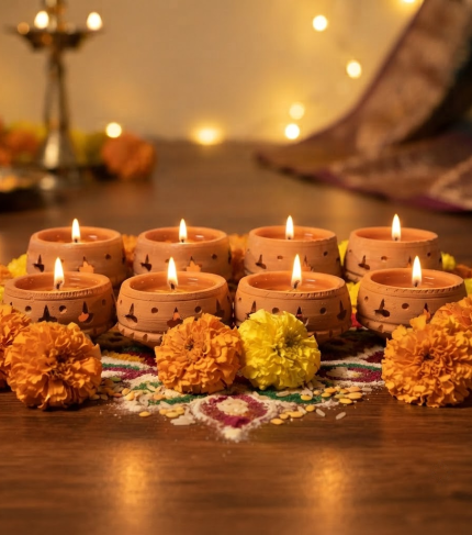 Terracotta Tealight Holder
